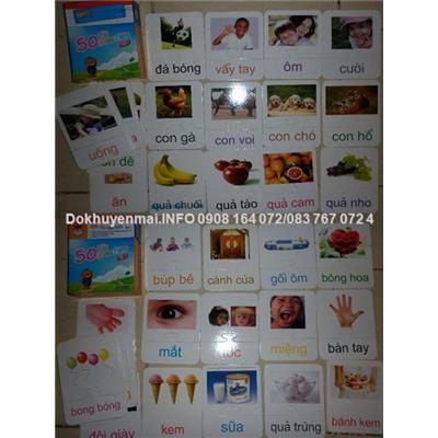 Bộ 2 hộp -50 thẻ đọc sắc màu phát triển ngôn ngữ cho bé