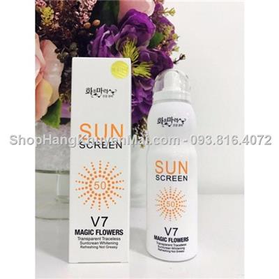 Chai Kem xịt chống nắng V7 SUN SCREEN SPF 50 PA+++
