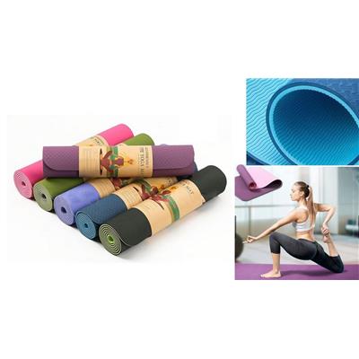 Thảm Tập Yoga MAT, Tập Gym Cao Su Tpe 2 Lớp Dày 6mm Cao Cấp Siêu Bền