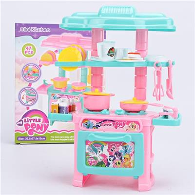 Bộ Đồ Chơi Nhà Bếp Hình Ngựa Pony Cho Bé Gái