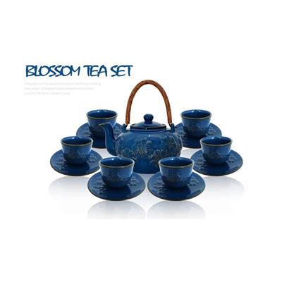 Bộ Ấm Trà Hoa Văn Blossom Tea Set Chạm Nổi Dong Hwa Hàn Quốc